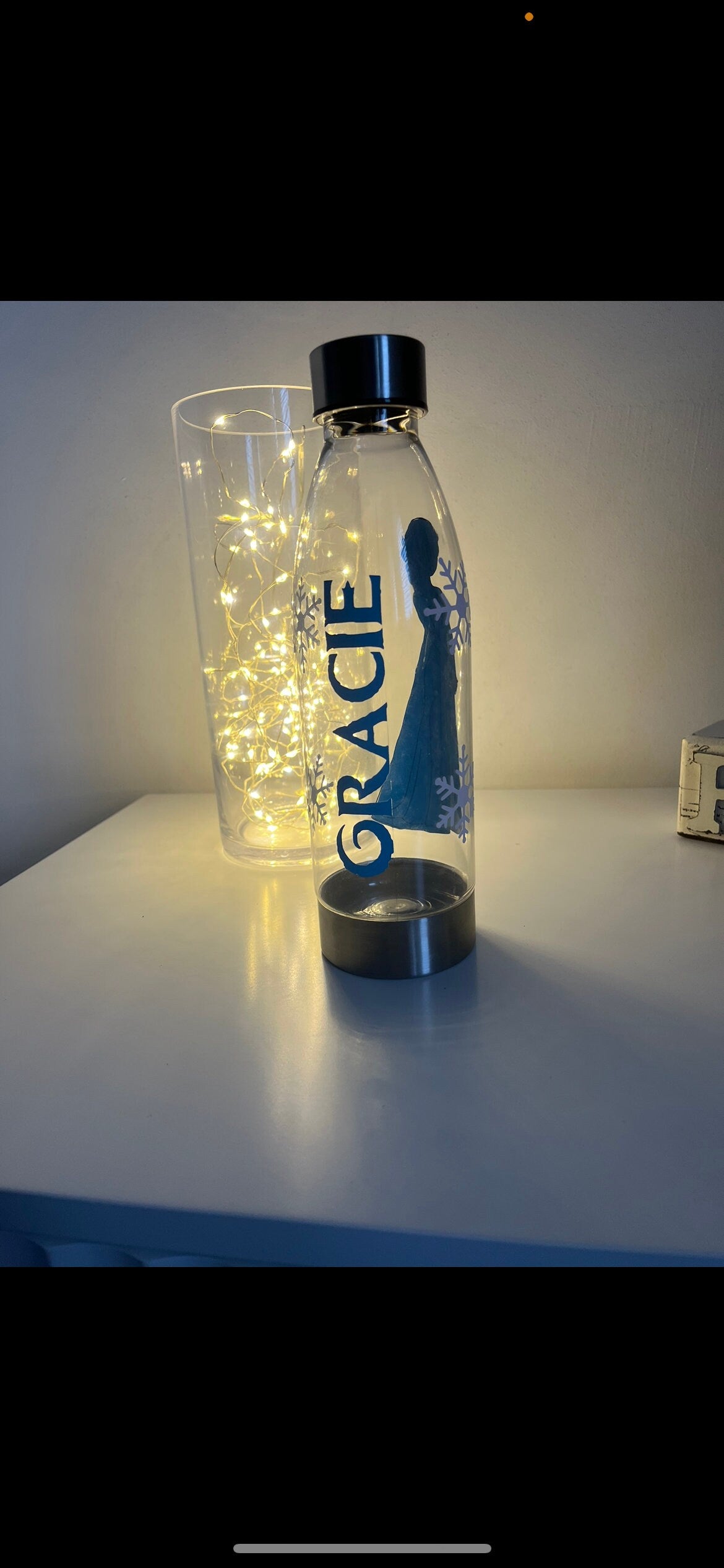 Frozen water bottle