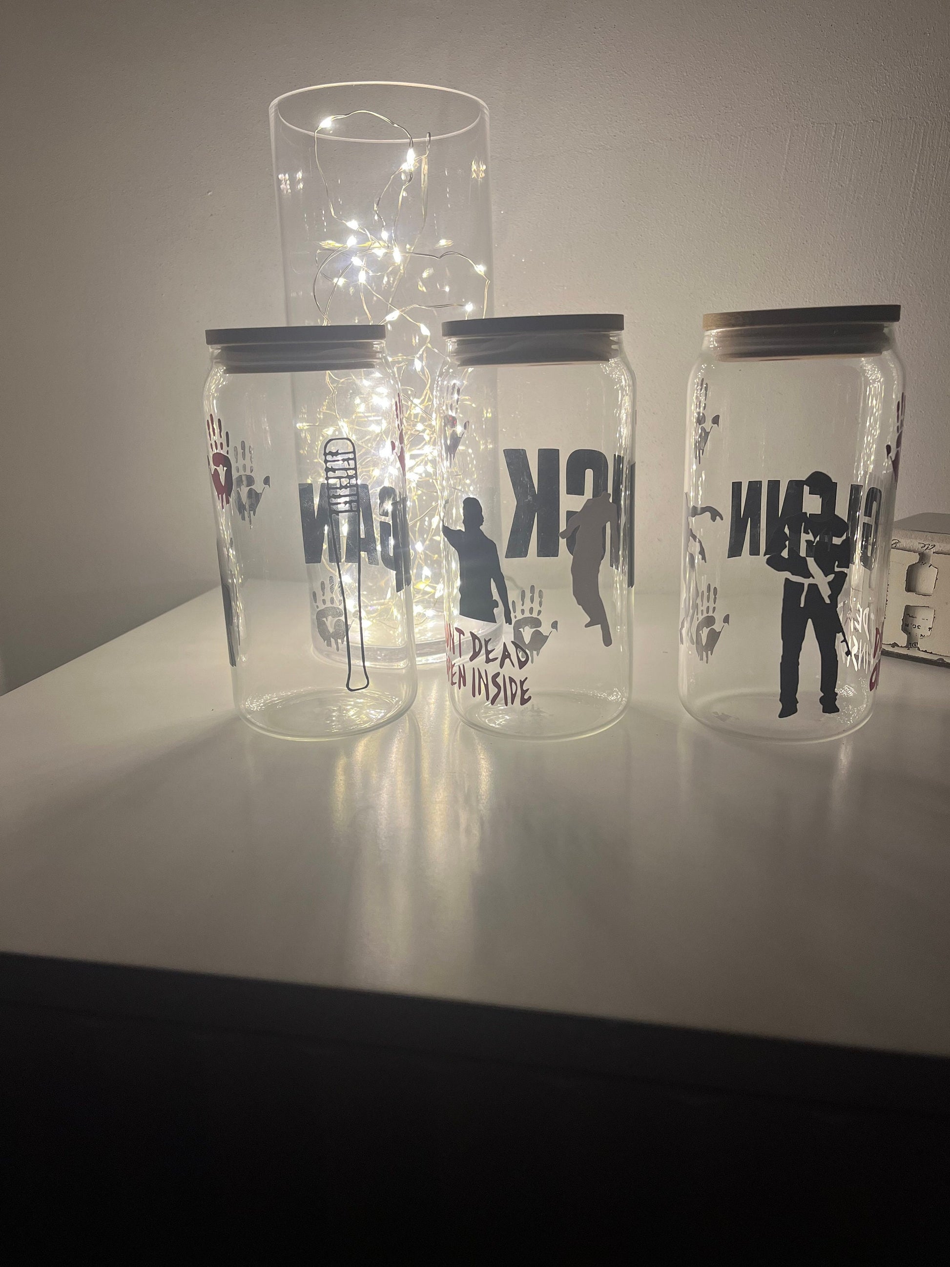 Walking dead character glass