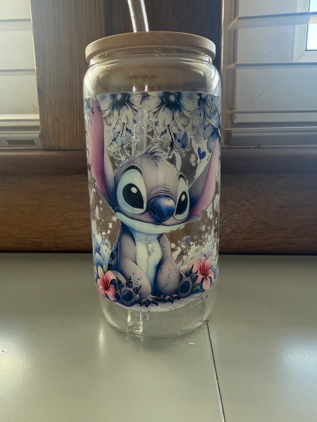 Stitch glass with custom wrap