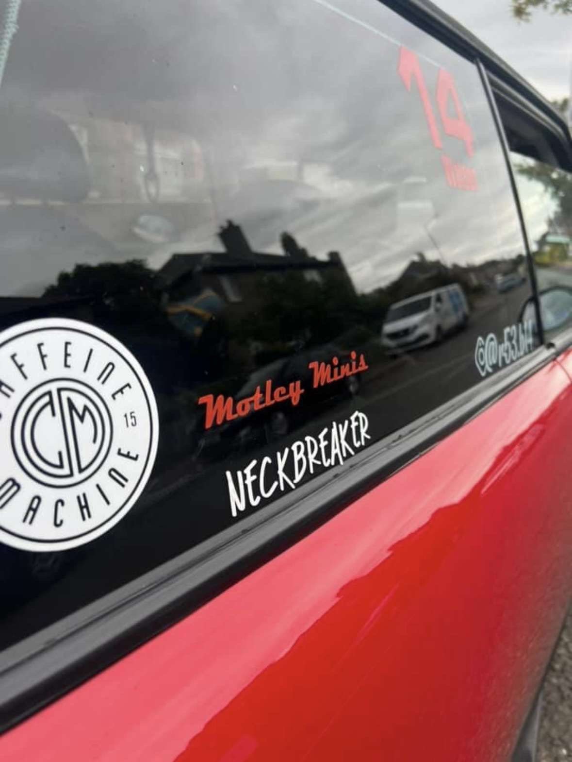 Motley minis written sticker