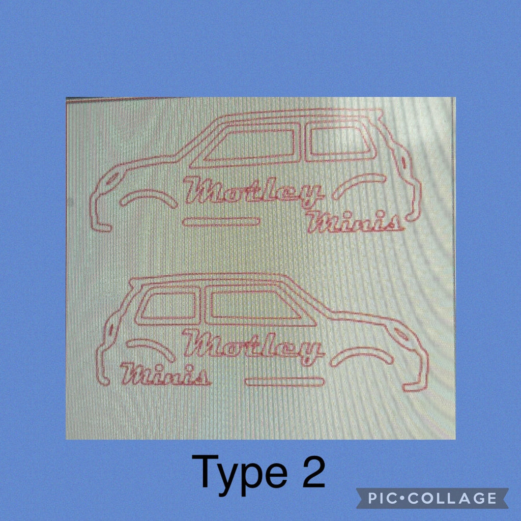 Motley minis car sticker